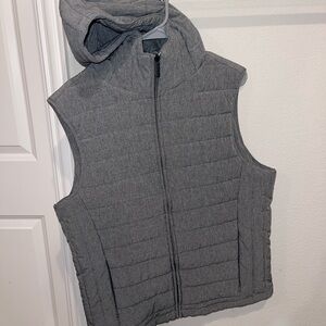 Perry Ellis Light Gray Hooded Vest